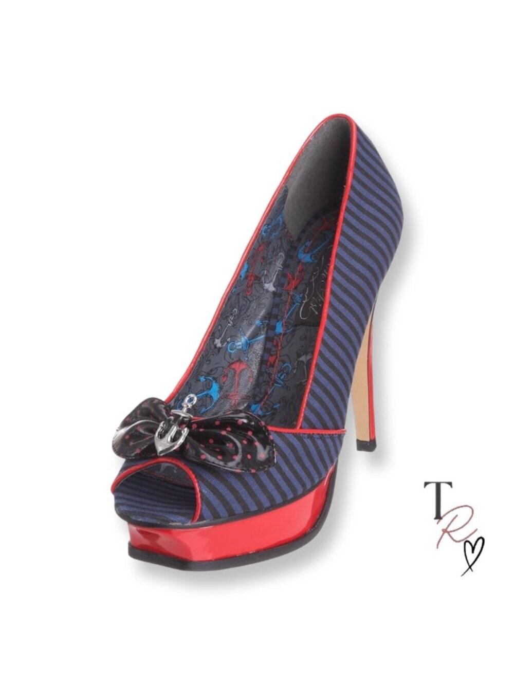 Iron Fist Sinking Ships Platform Peep Toe Pin Up Cosplay Heels Size 40 US 9.5